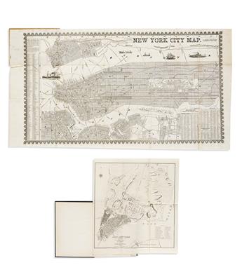 (NEW YORK CITY.) Group of 4 nineteenth-century pocket maps and guidebooks.